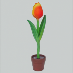 Tulipe jaune orangée 96cm