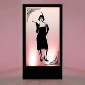 Panneau lumineux silhouette femme 200cm