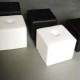 Pouf cube blanc 33cm