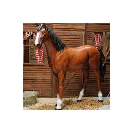 Cheval marron 196cm