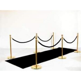 Entrée VIP: tapis noir, potelets, cordons