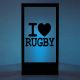 Panneau lumineux I love rugby