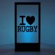 Panneau lumineux I love rugby