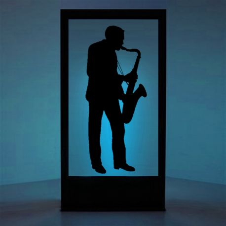 Panneau lumineux Saxophoniste