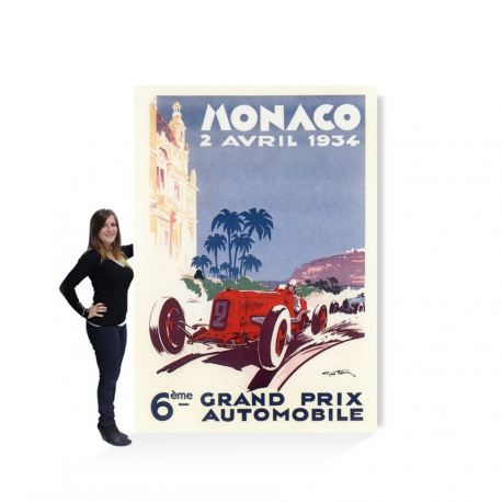 Affiche géante grand prix de Monaco 1933