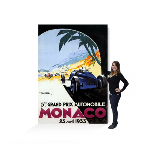 Affiche géante grand prix de Monaco 1934 