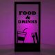Panneau lumineux Food & Drinks