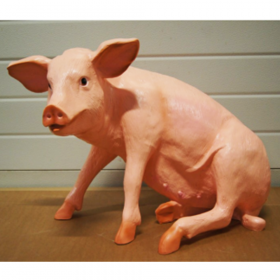 Cochon assis 65cm
