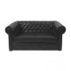 Chesterfield noir 2 places 90cm